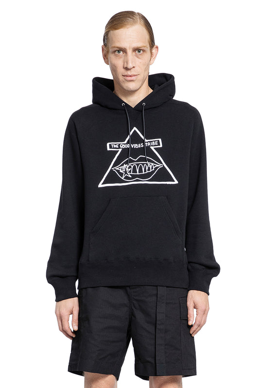 SACAI MAN BLACK SWEATSHIRTS