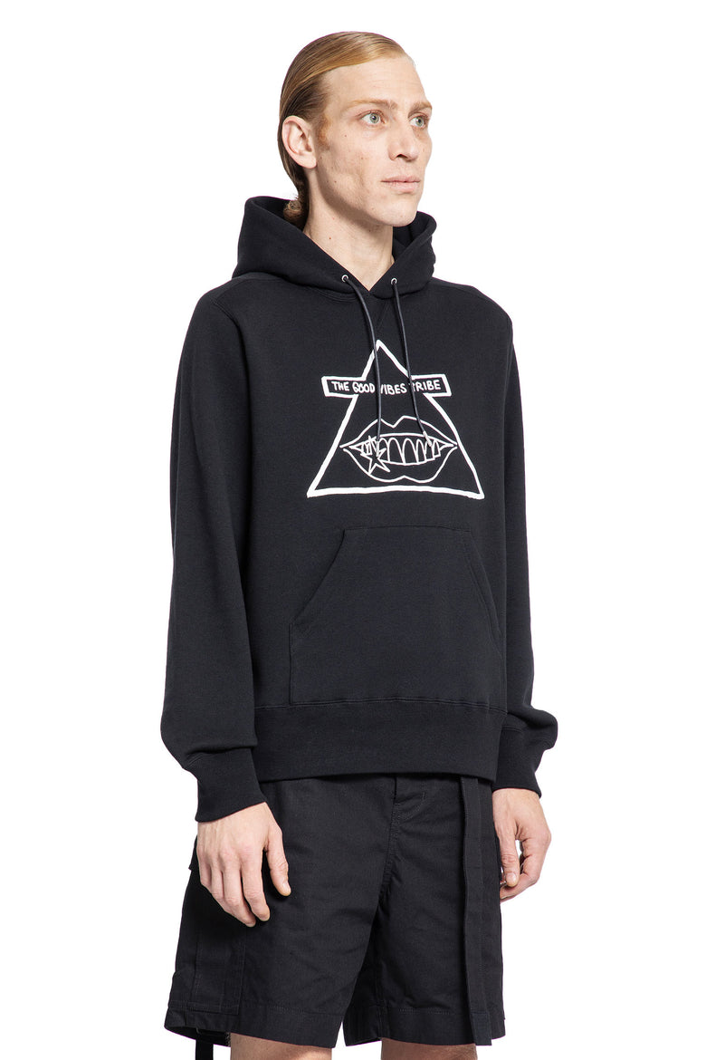 SACAI MAN BLACK SWEATSHIRTS