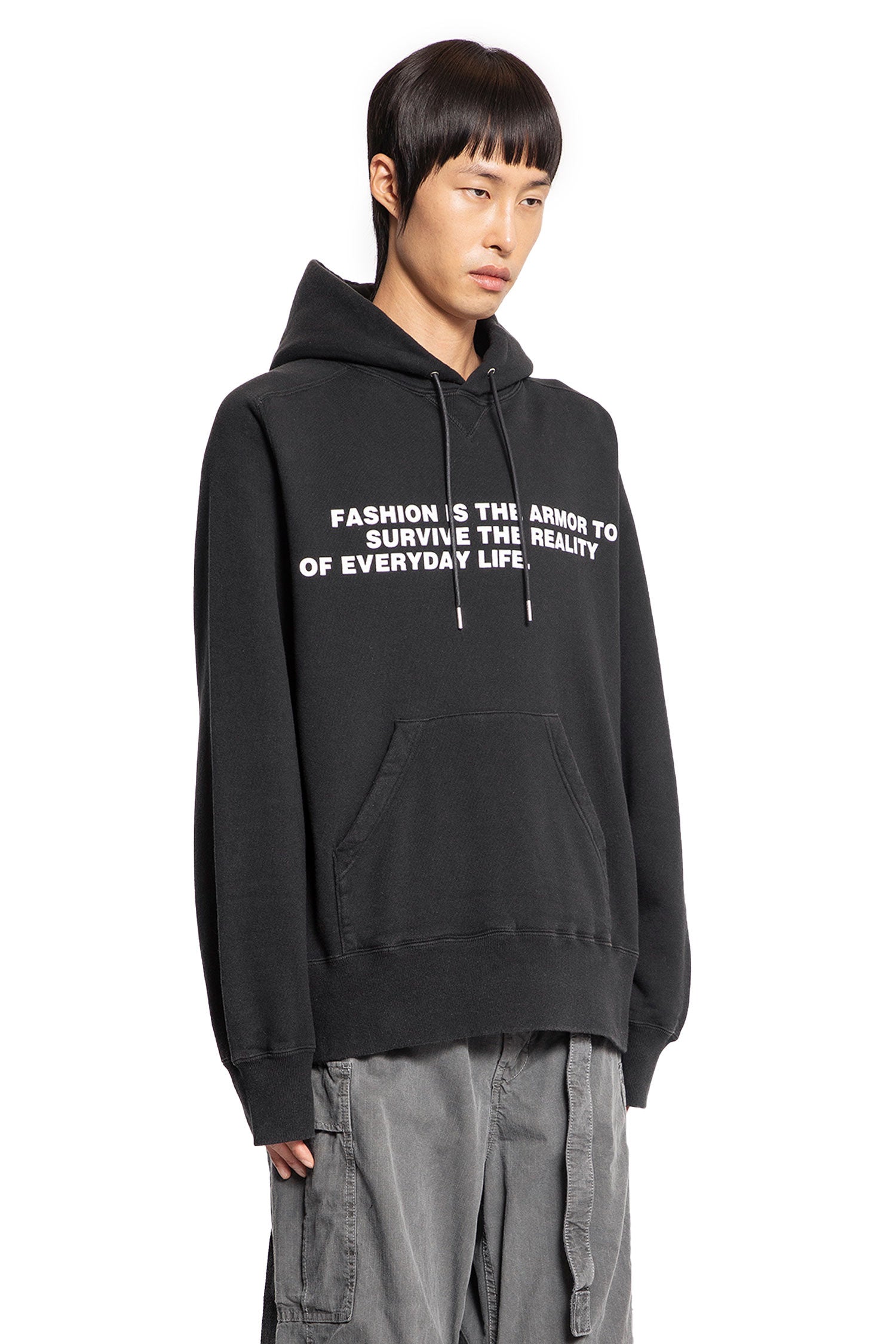 SACAI MAN BLACK SWEATSHIRTS