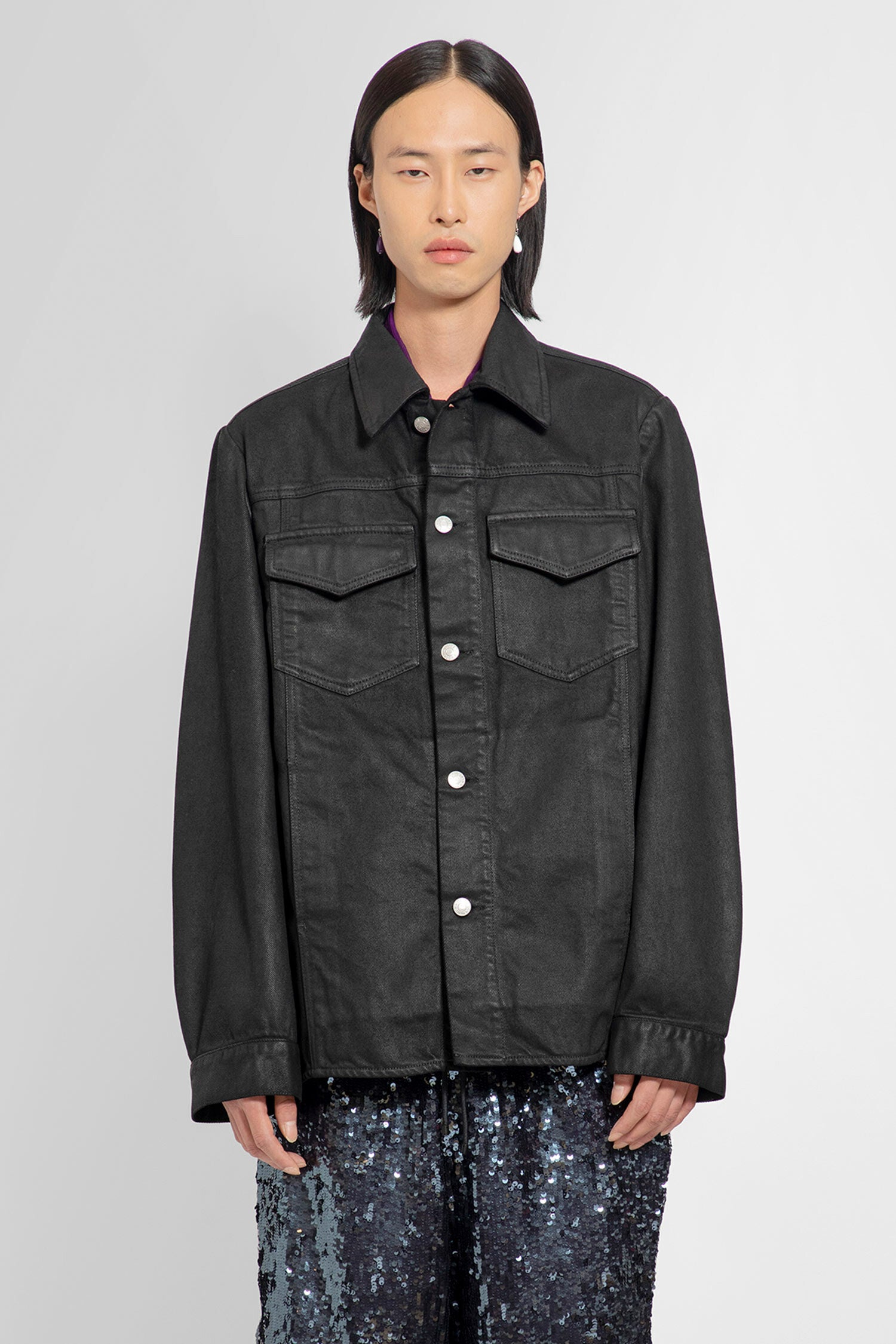 DRIES VAN NOTEN MAN BLACK JACKETS