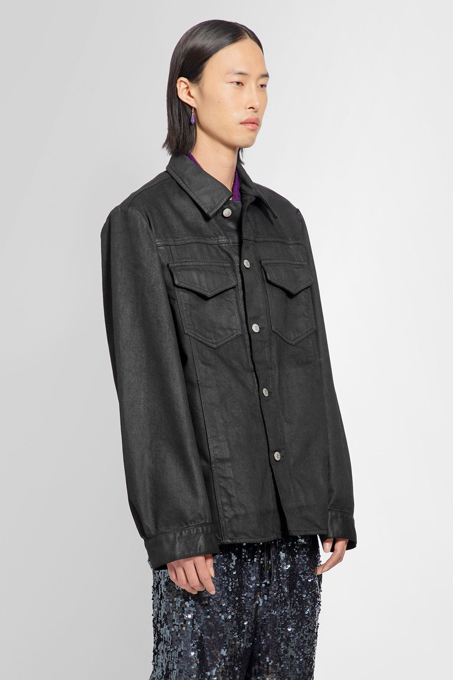 DRIES VAN NOTEN MAN BLACK JACKETS