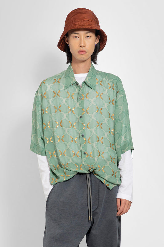 DRIES VAN NOTEN MAN GREEN SHIRTS