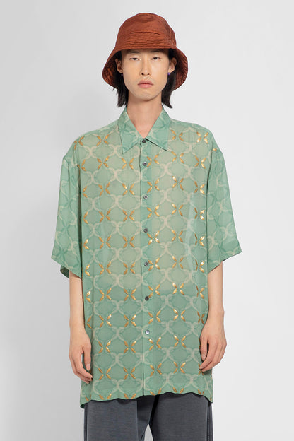 DRIES VAN NOTEN MAN GREEN SHIRTS