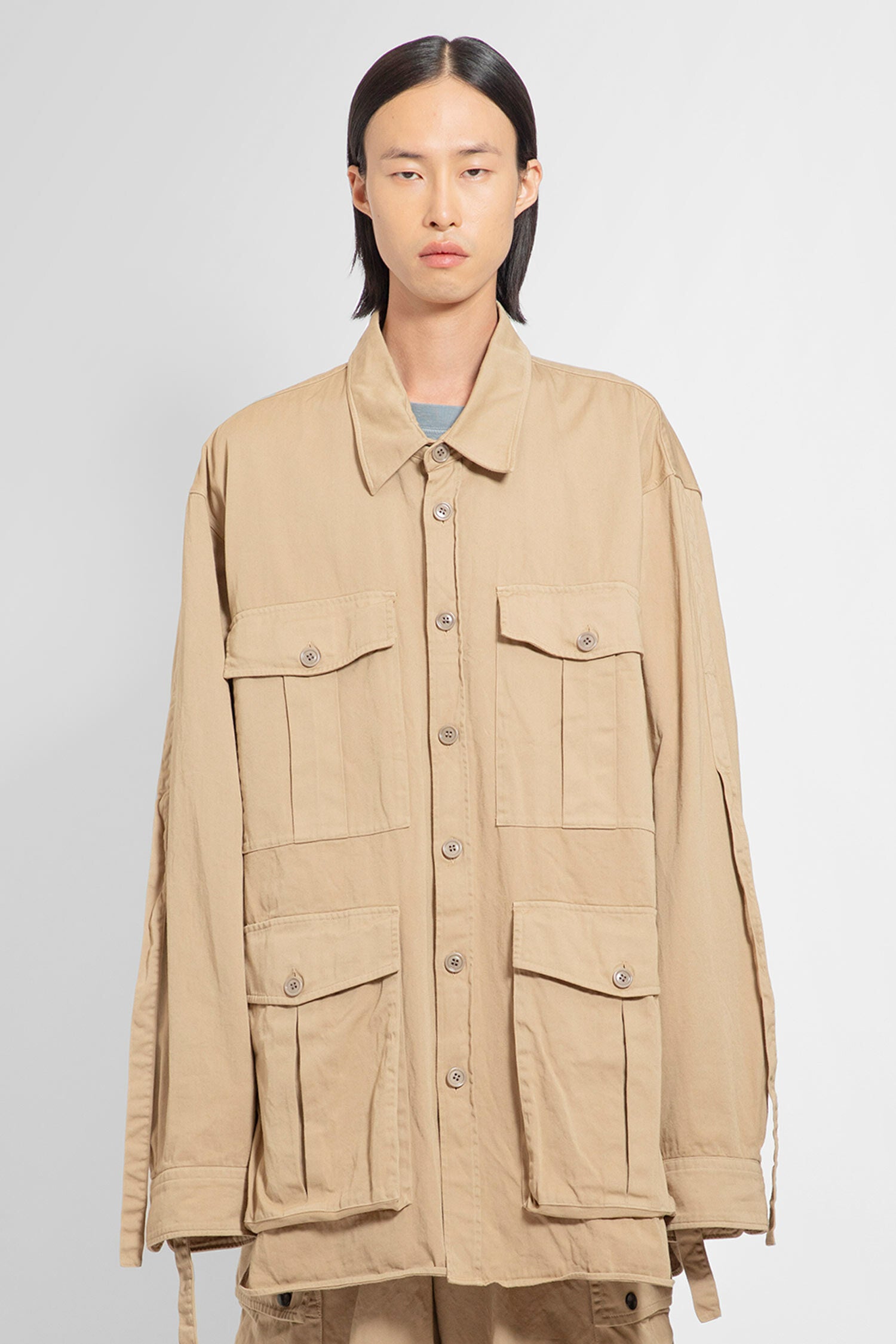 DRIES VAN NOTEN MAN BEIGE SHIRTS