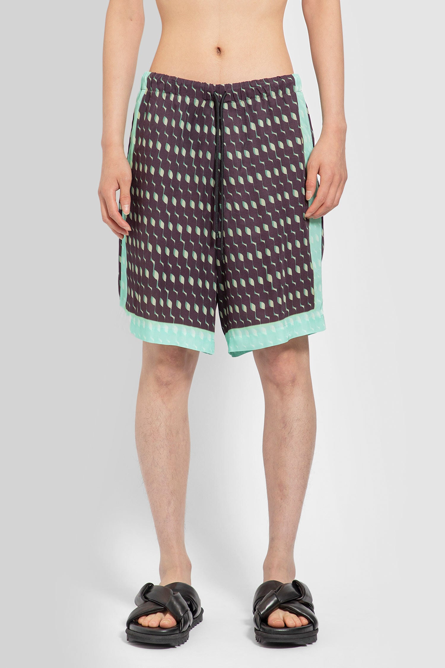 DRIES VAN NOTEN MAN BROWN SHORTS & SKIRTS