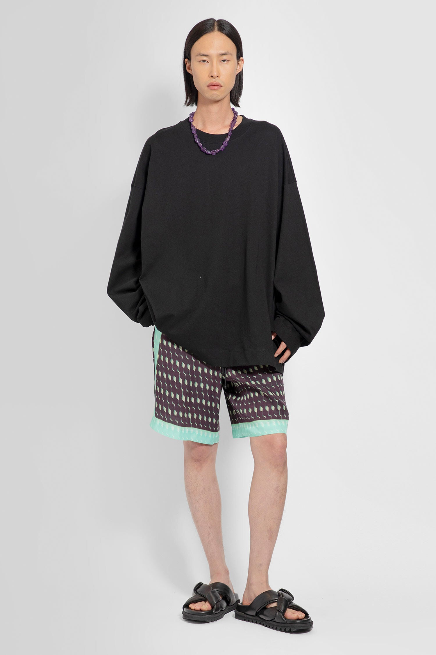 DRIES VAN NOTEN MAN BROWN SHORTS & SKIRTS