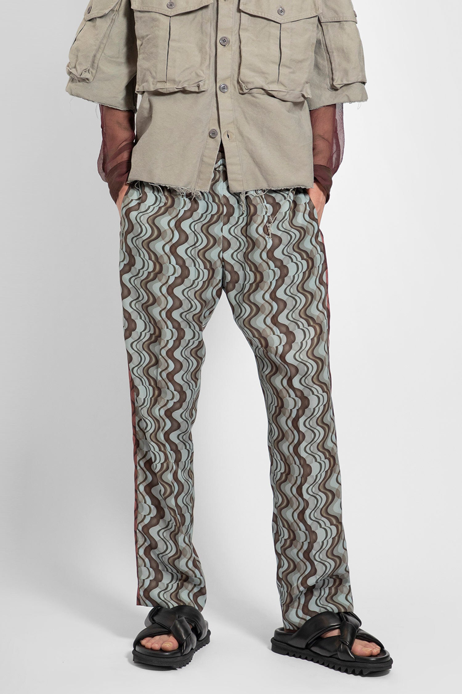 DRIES VAN NOTEN MAN MULTICOLOR TROUSERS