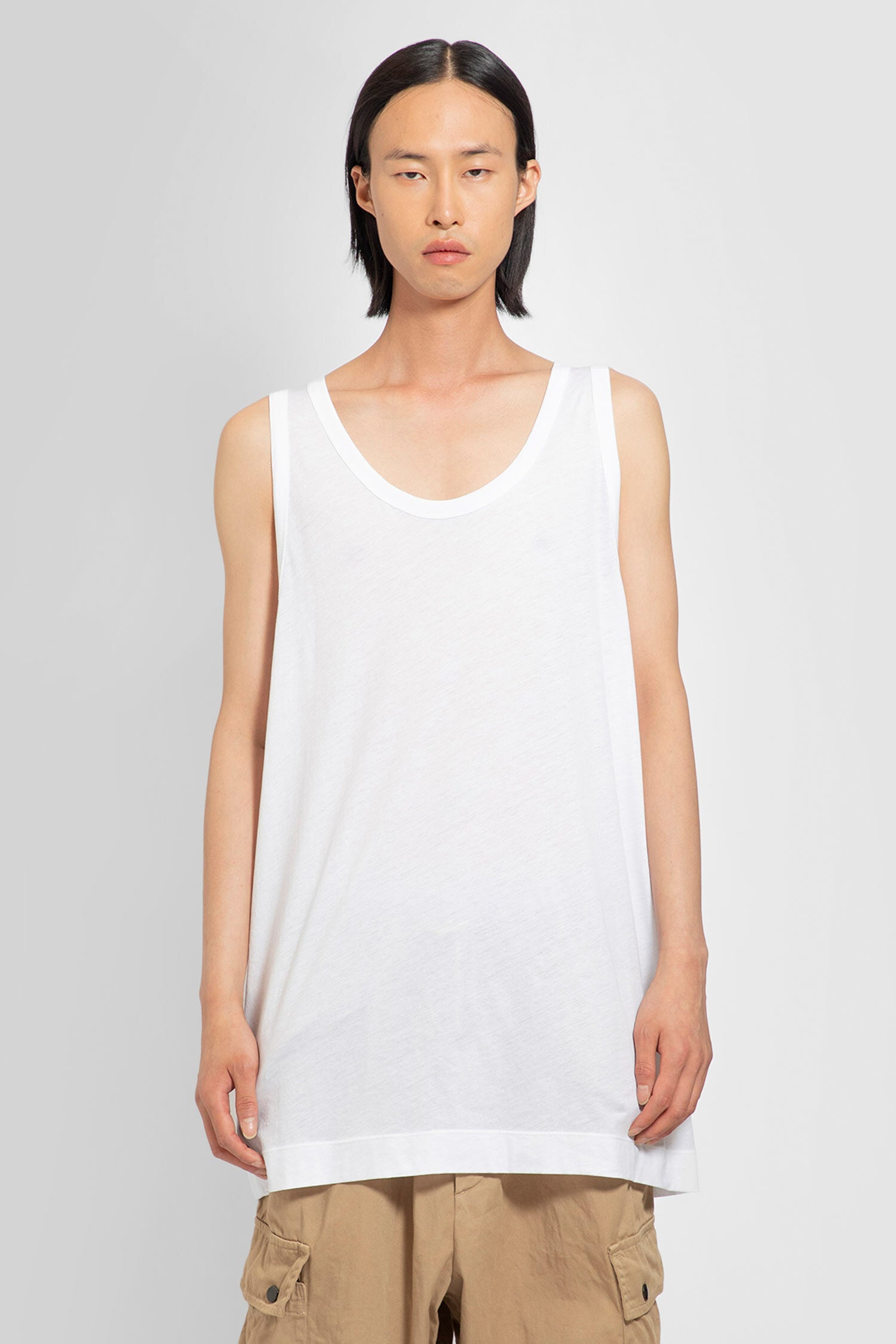 DRIES VAN NOTEN MAN WHITE T-SHIRTS & TANK TOPS