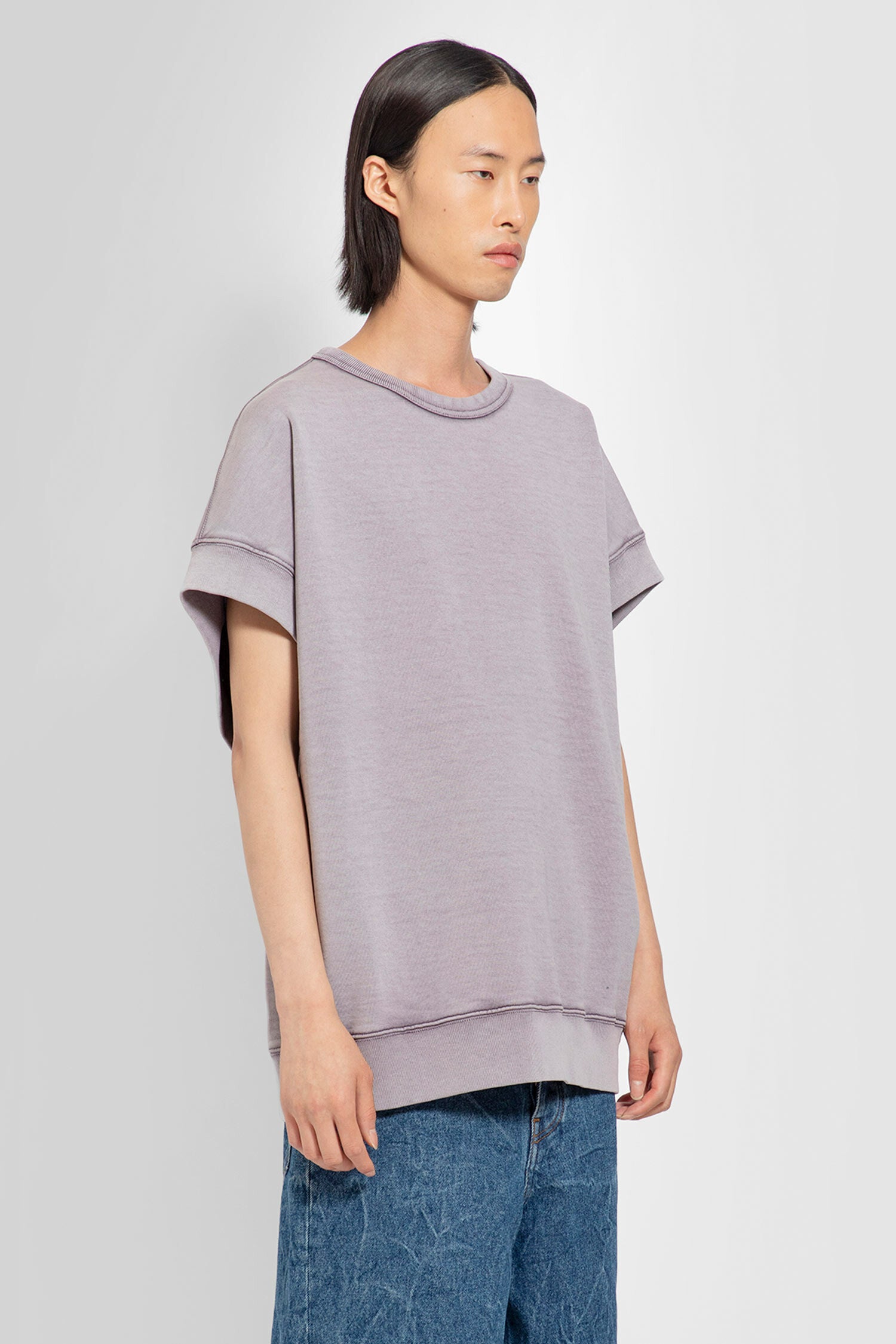 DRIES VAN NOTEN MAN PURPLE T-SHIRTS