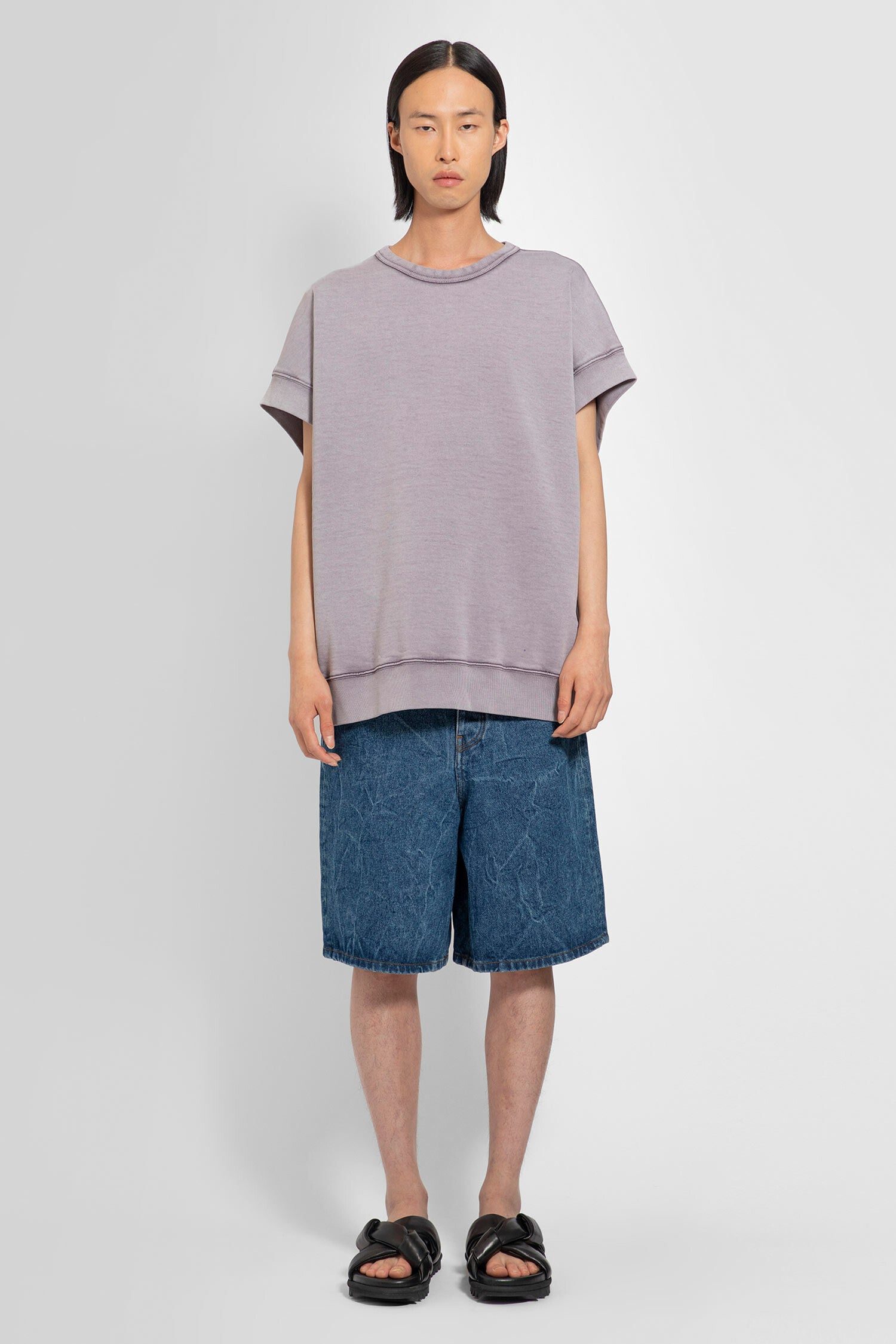 DRIES VAN NOTEN MAN PURPLE T-SHIRTS & TANK TOPS