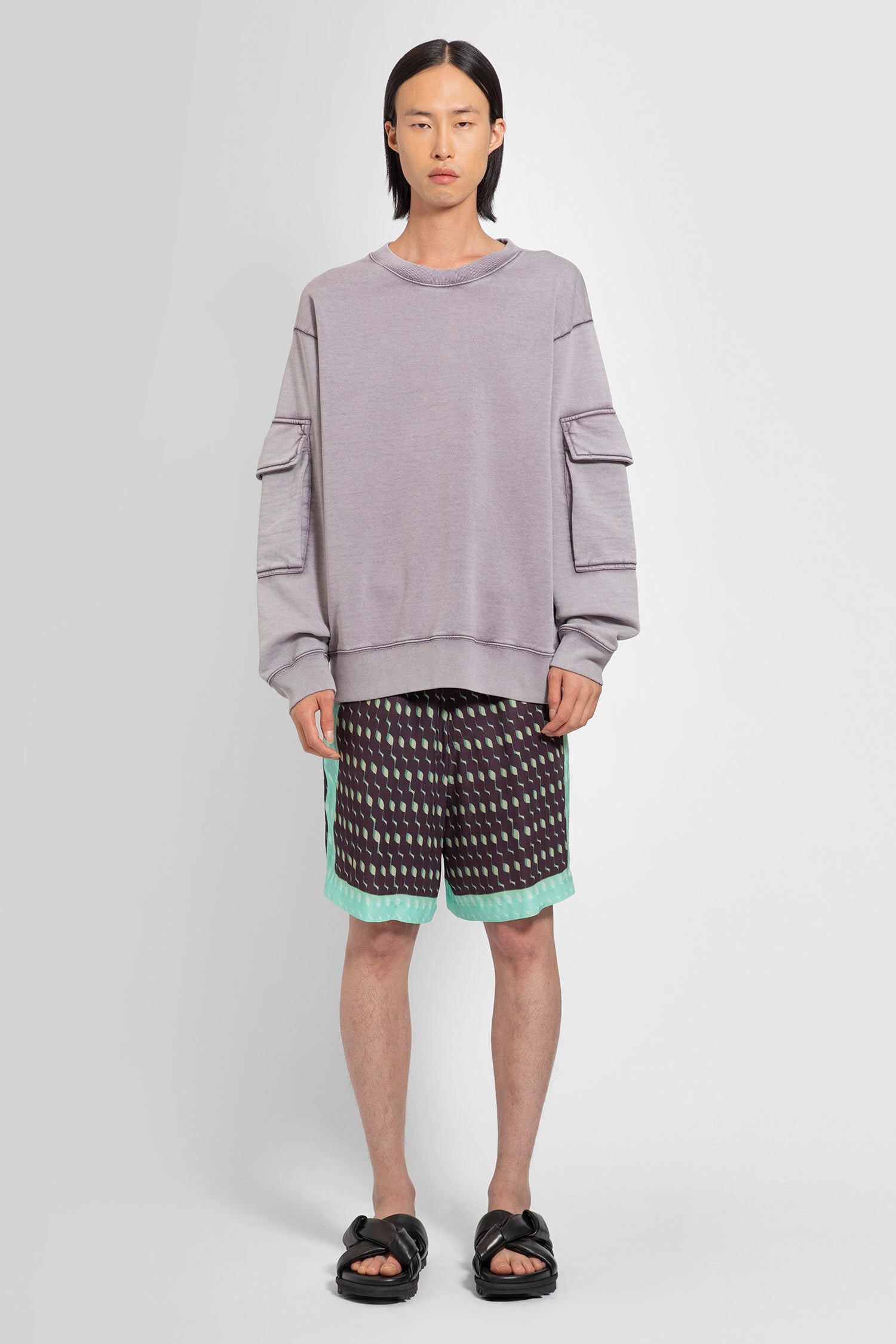 DRIES VAN NOTEN MAN PURPLE SWEATSHIRTS