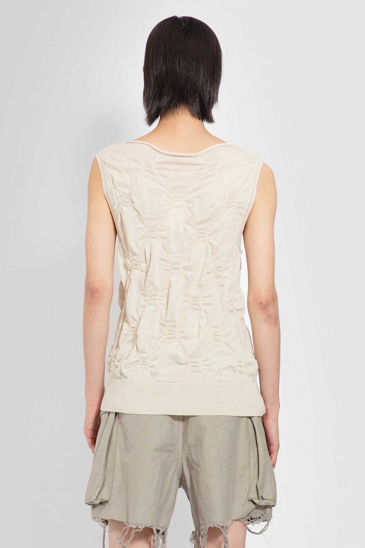 DRIES VAN NOTEN MAN BEIGE T-SHIRTS & TANK TOPS