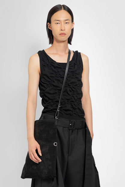 DRIES VAN NOTEN MAN BLACK T-SHIRTS & TANK TOPS