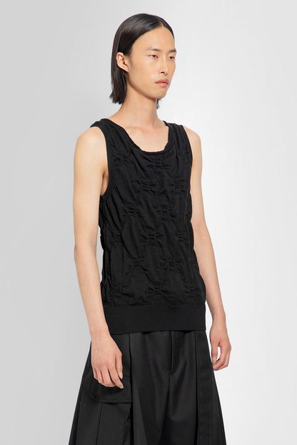 DRIES VAN NOTEN MAN BLACK T-SHIRTS & TANK TOPS