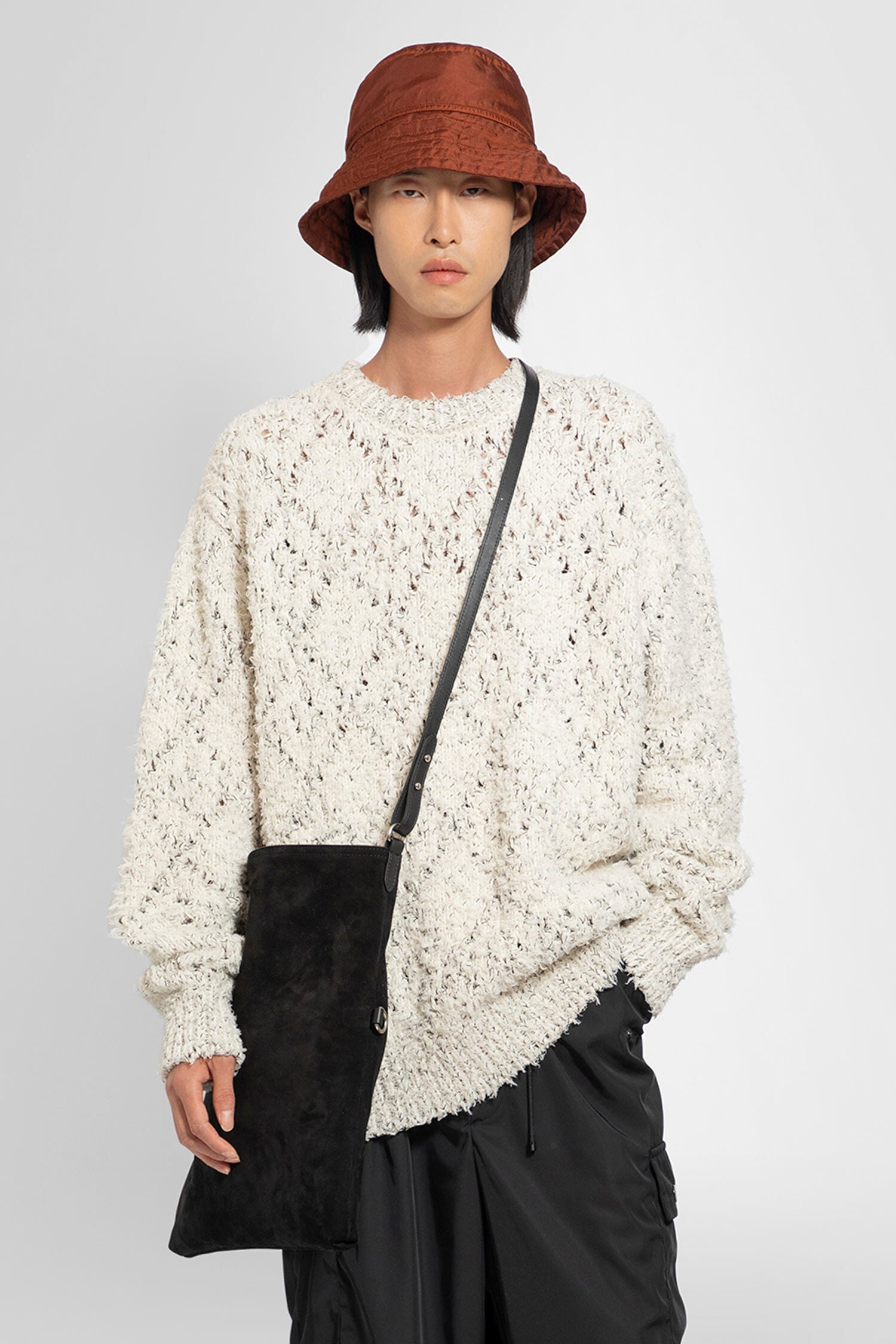 DRIES VAN NOTEN MAN OFF-WHITE KNITWEAR