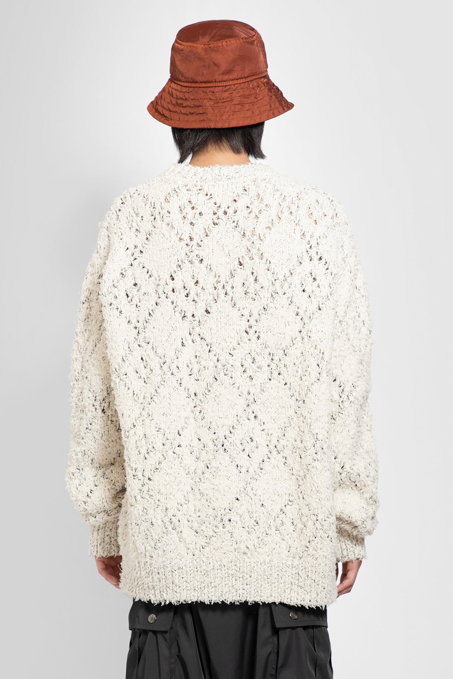 DRIES VAN NOTEN MAN OFF-WHITE KNITWEAR