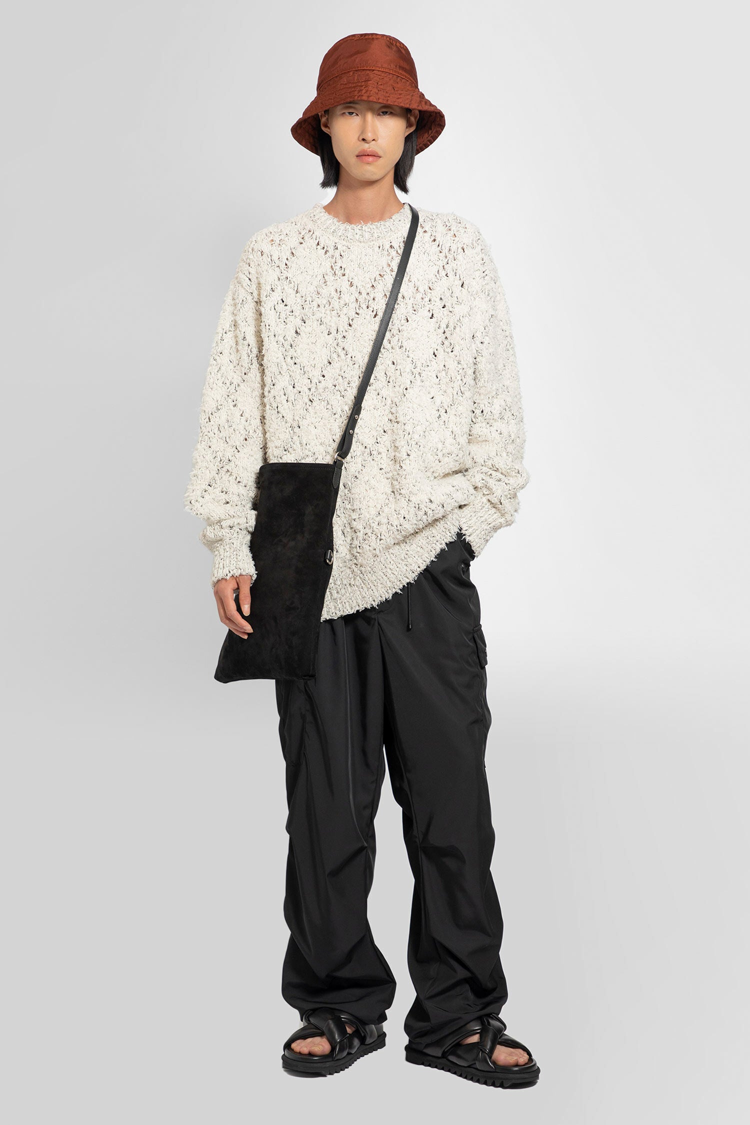 DRIES VAN NOTEN MAN OFF-WHITE KNITWEAR