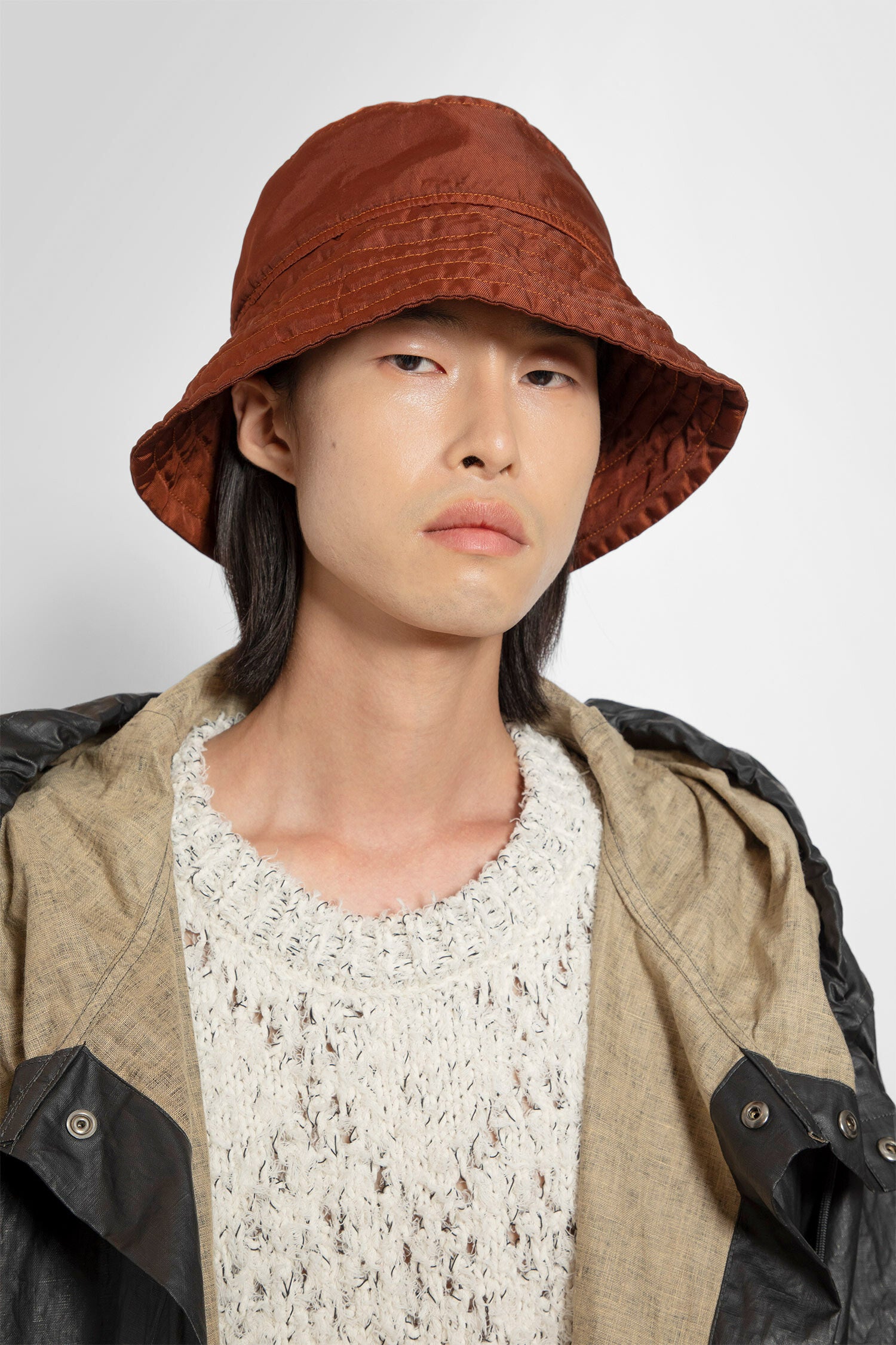 DRIES VAN NOTEN MAN BROWN HATS