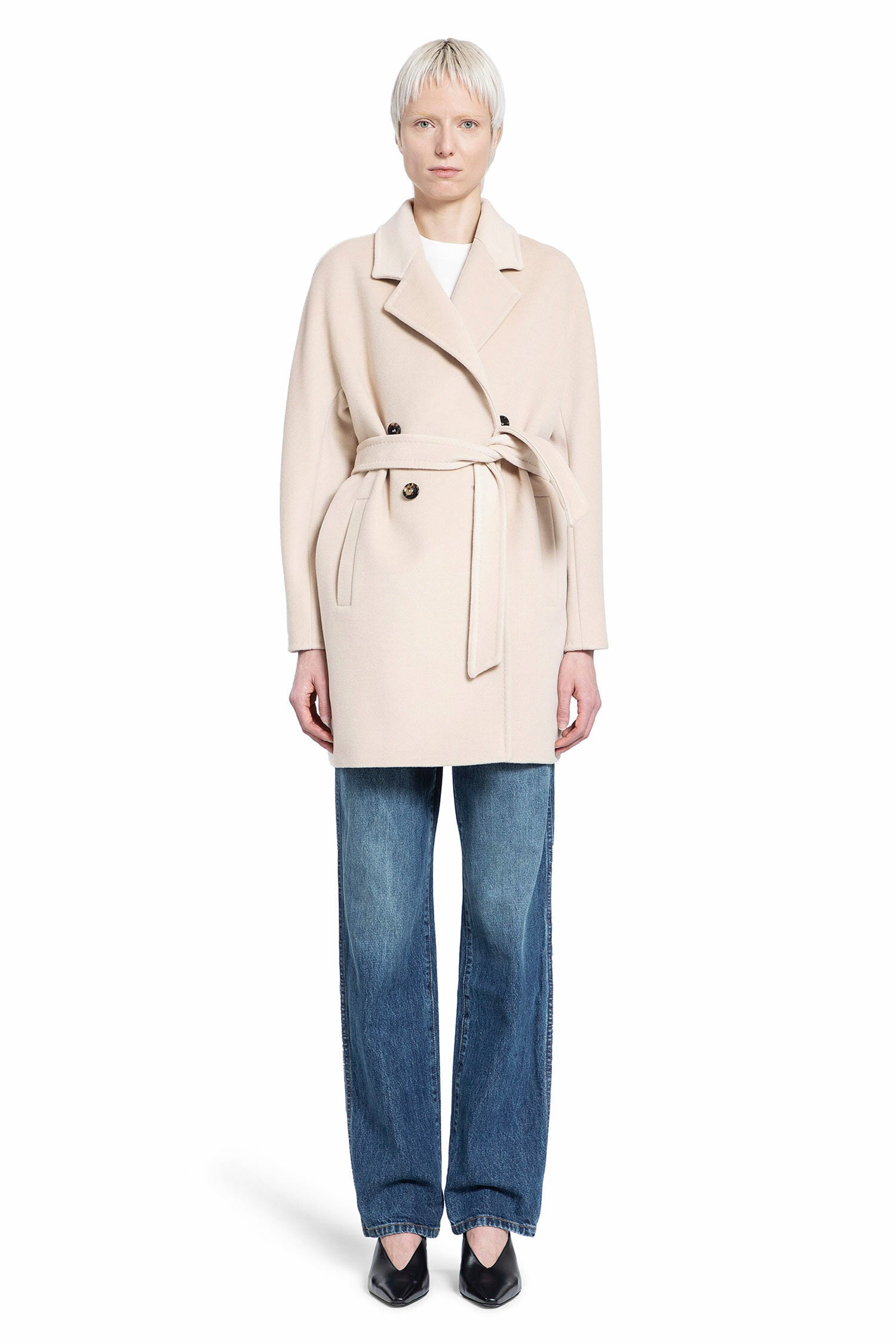 MAX MARA WOMAN BEIGE COATS