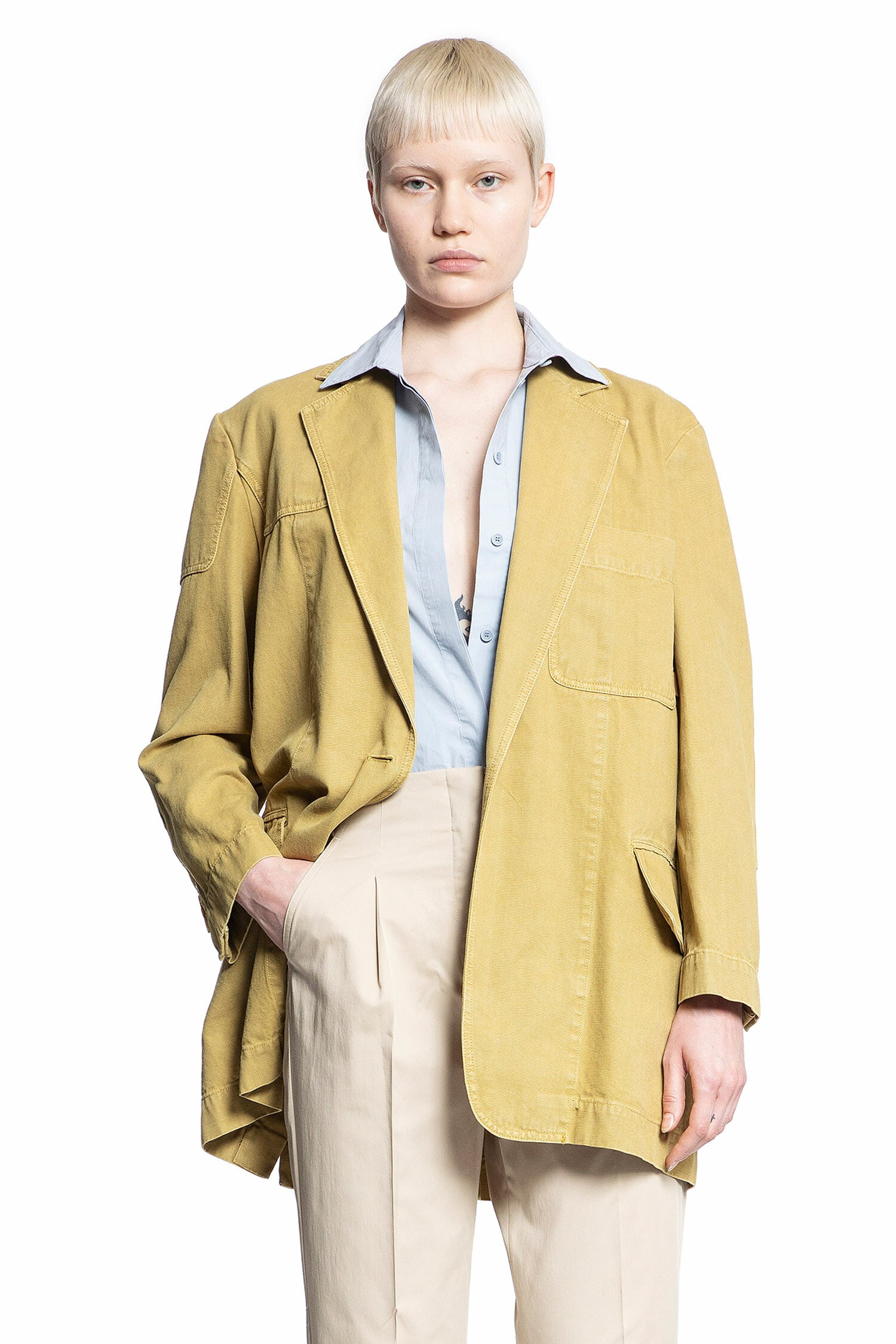 MAX MARA WOMAN BEIGE BLAZERS