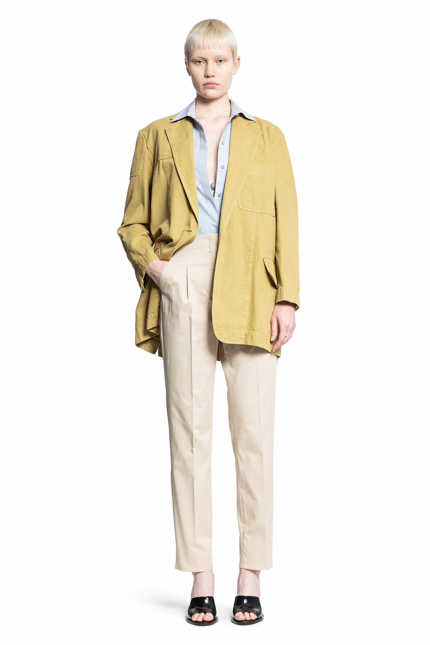 MAX MARA WOMAN BEIGE BLAZERS