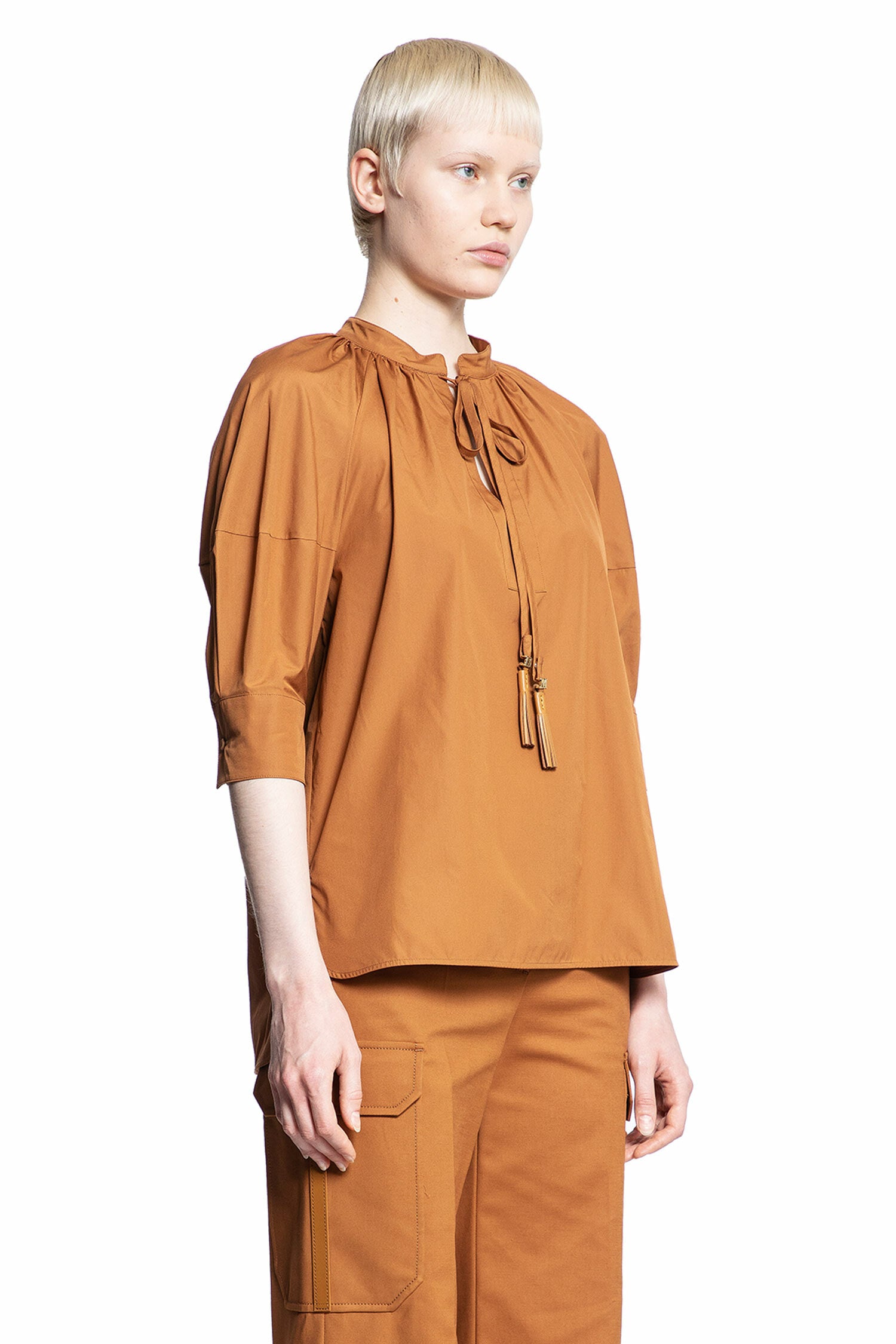 MAX MARA WOMAN BROWN SHIRTS