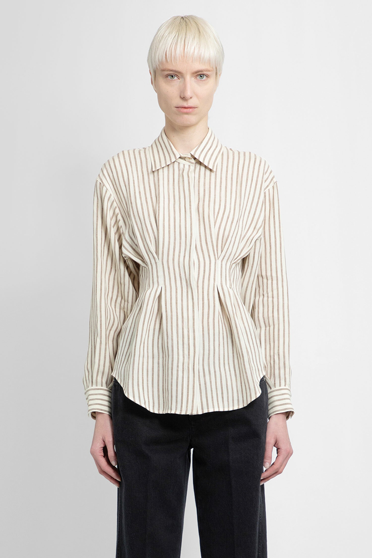 MAX MARA WOMAN BEIGE SHIRTS