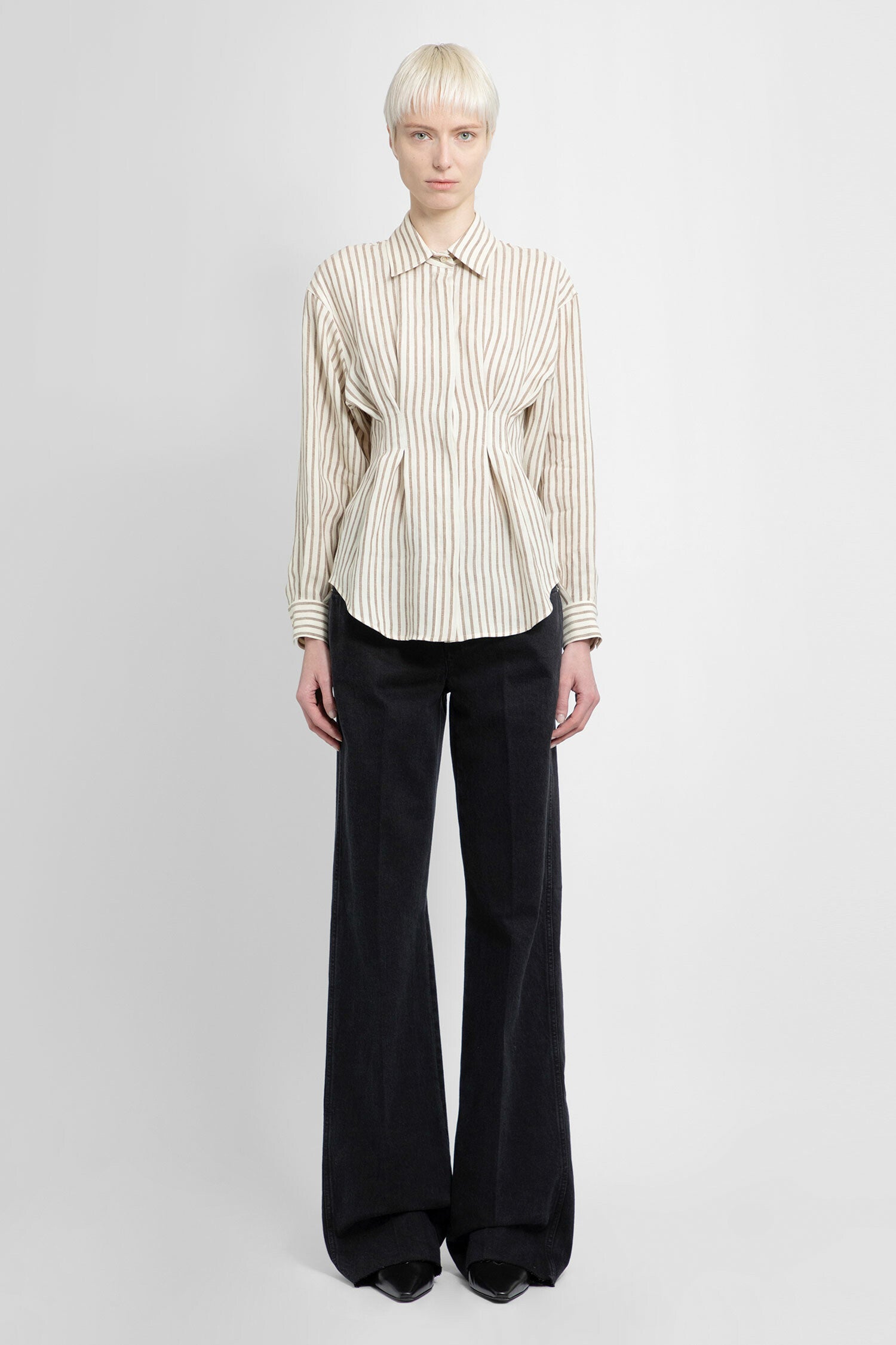 MAX MARA WOMAN BEIGE SHIRTS