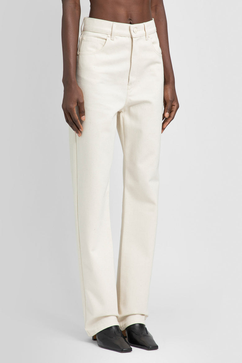 MAX MARA WOMAN OFF-WHITE TROUSERS