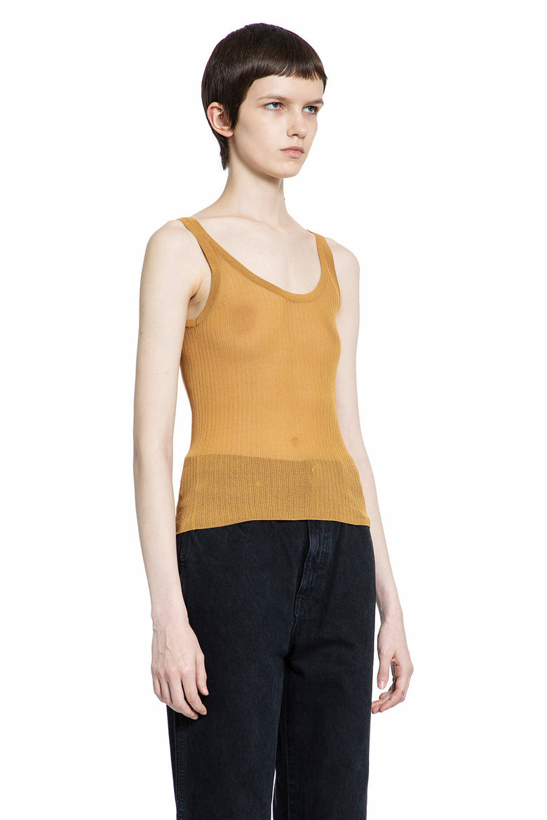 MAX MARA WOMAN BEIGE T-SHIRTS & TANK TOPS