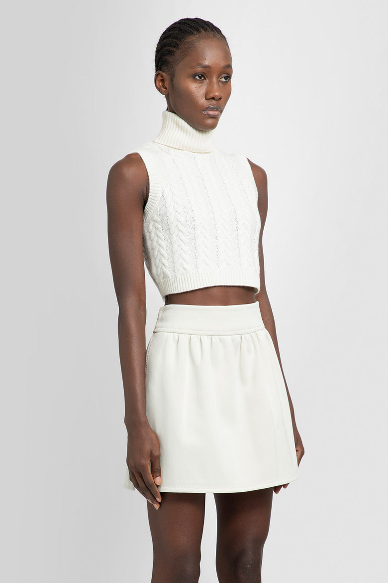 MAX MARA WOMAN OFF-WHITE VESTS