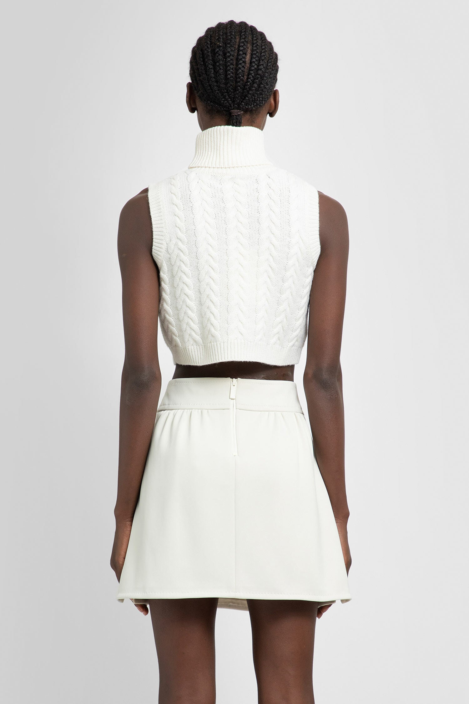 MAX MARA WOMAN OFF-WHITE VESTS