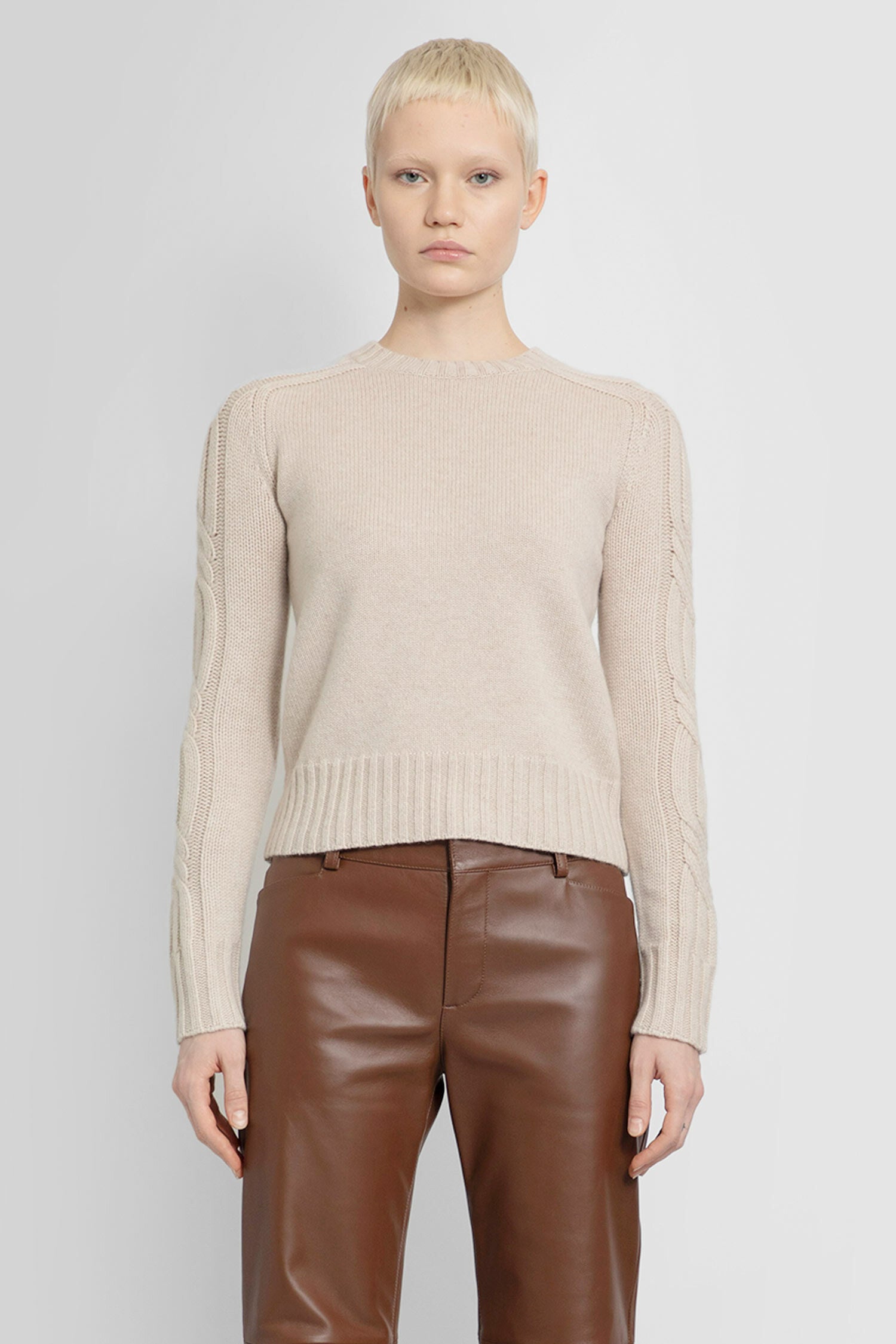 MAX MARA WOMAN BEIGE KNITWEAR