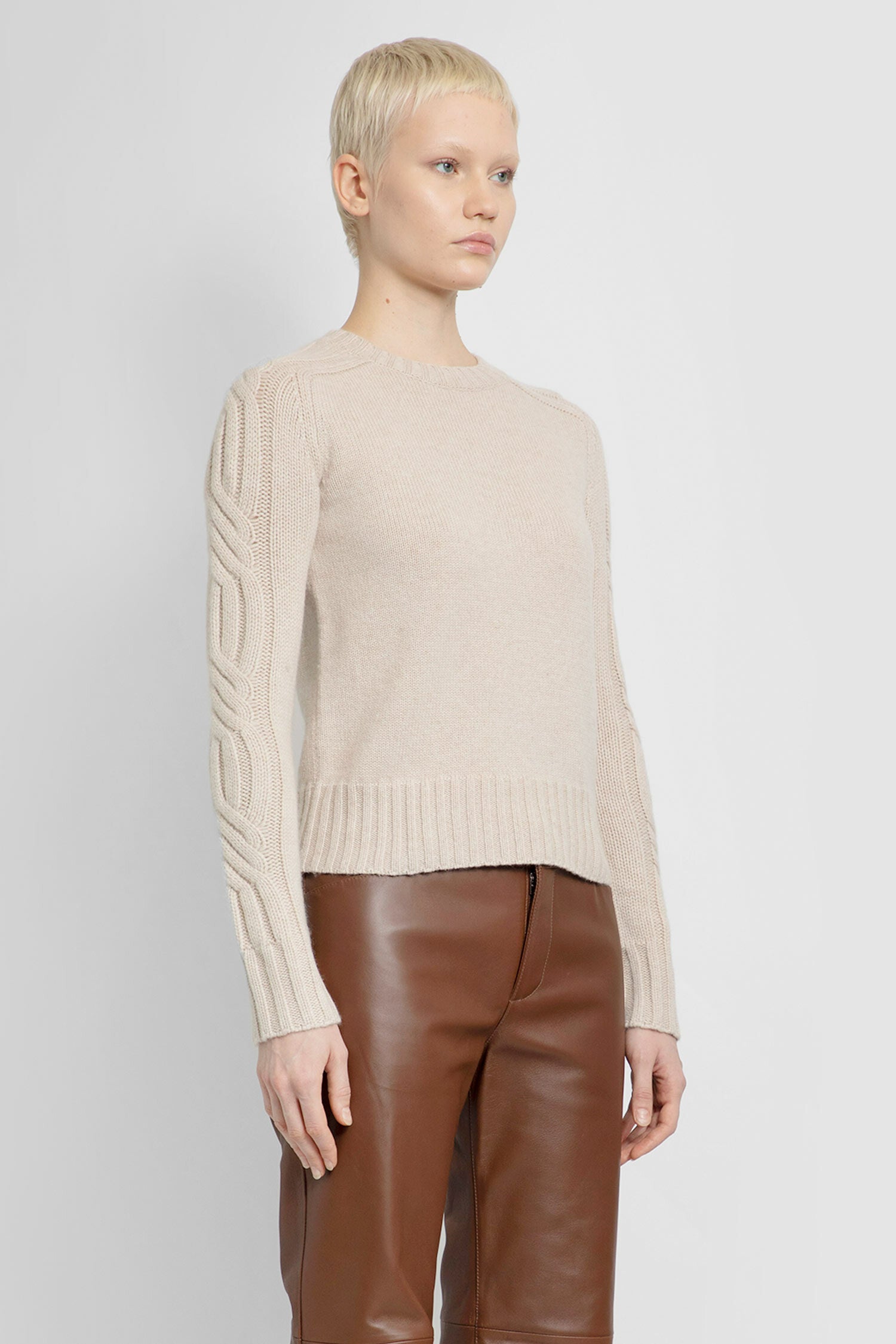 MAX MARA WOMAN BEIGE KNITWEAR