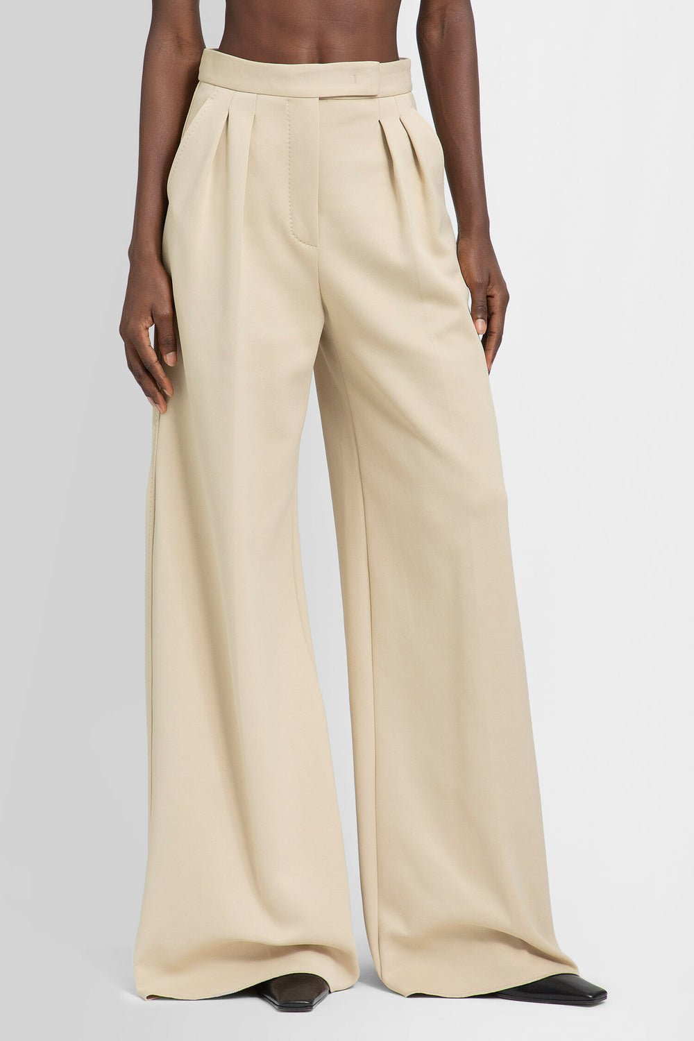 MAX MARA WOMAN BEIGE TROUSERS