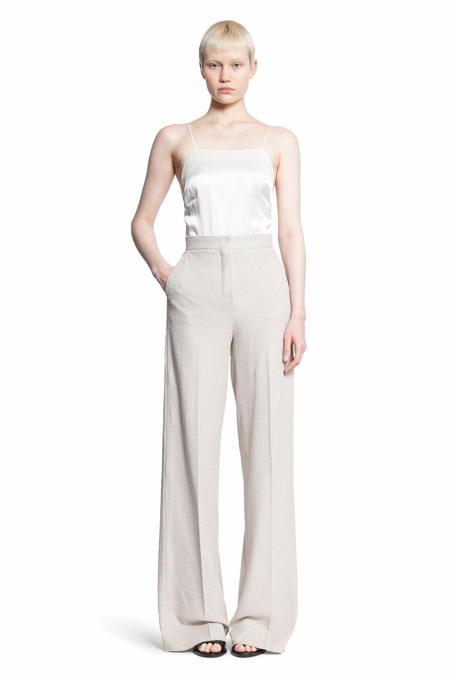 MAX MARA WOMAN BEIGE TROUSERS