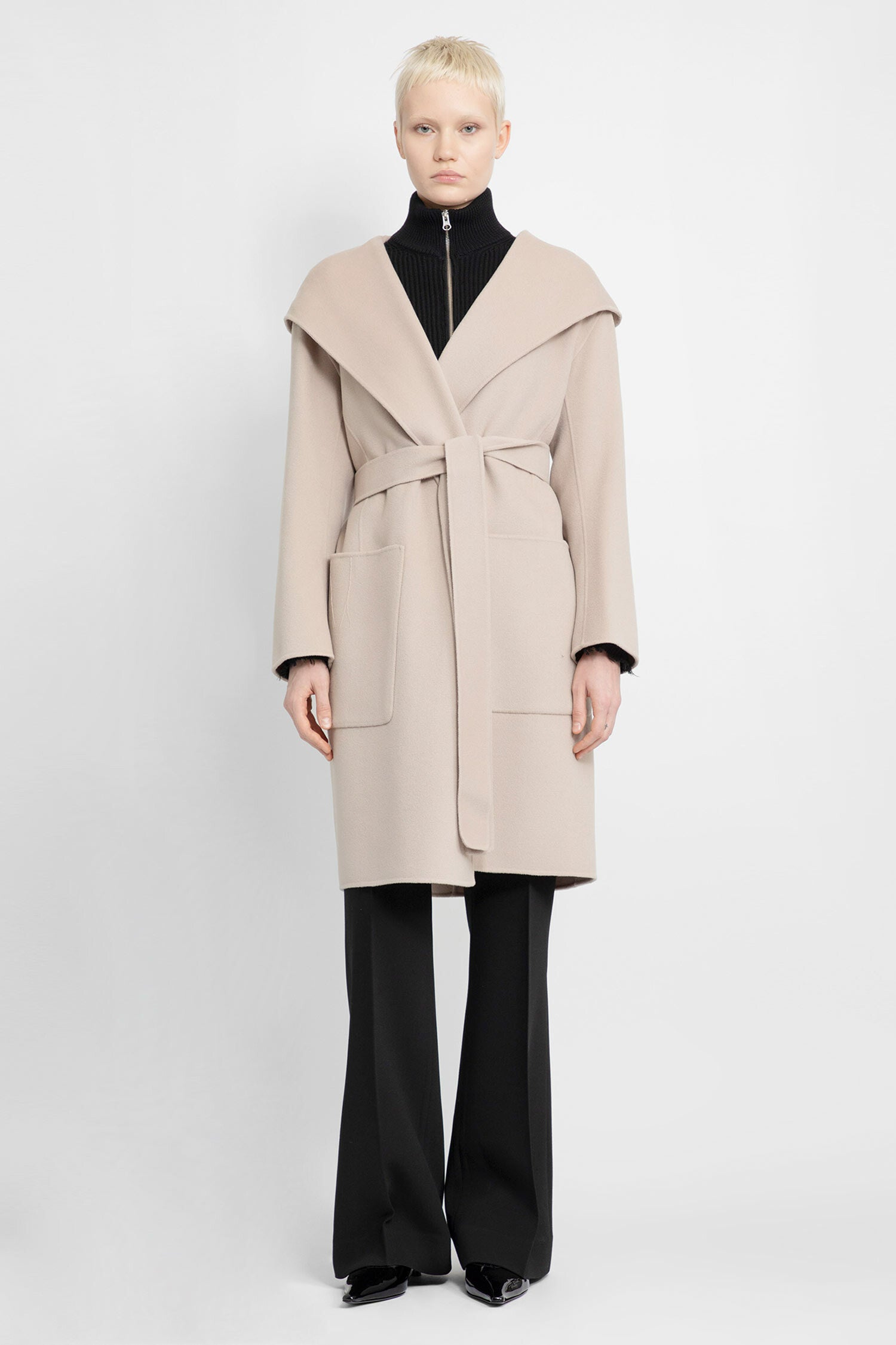 S MAX MARA WOMAN BEIGE COATS