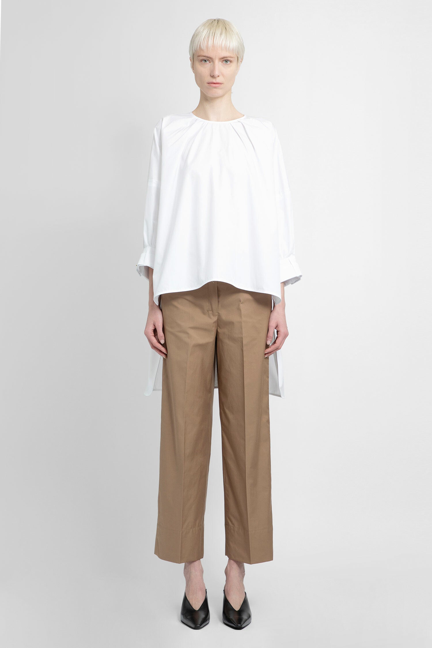 S MAX MARA WOMAN BEIGE TROUSERS