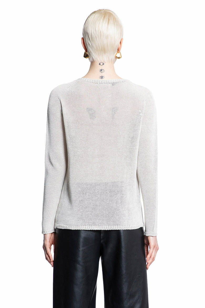 S MAX MARA WOMAN OFF-WHITE KNITWEAR