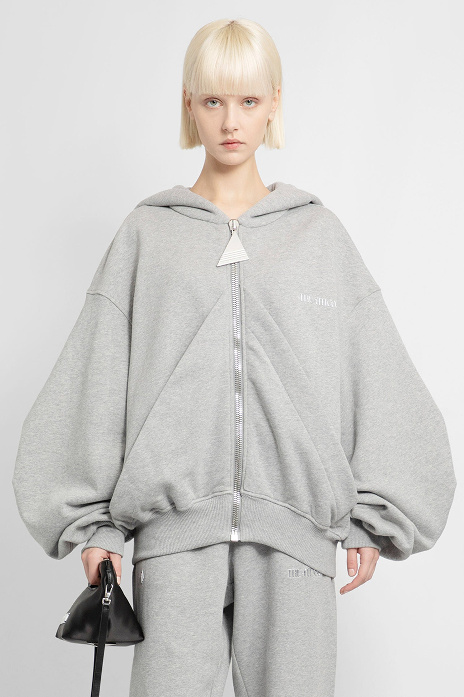 THE ATTICO WOMAN GREY SWEATSHIRTS