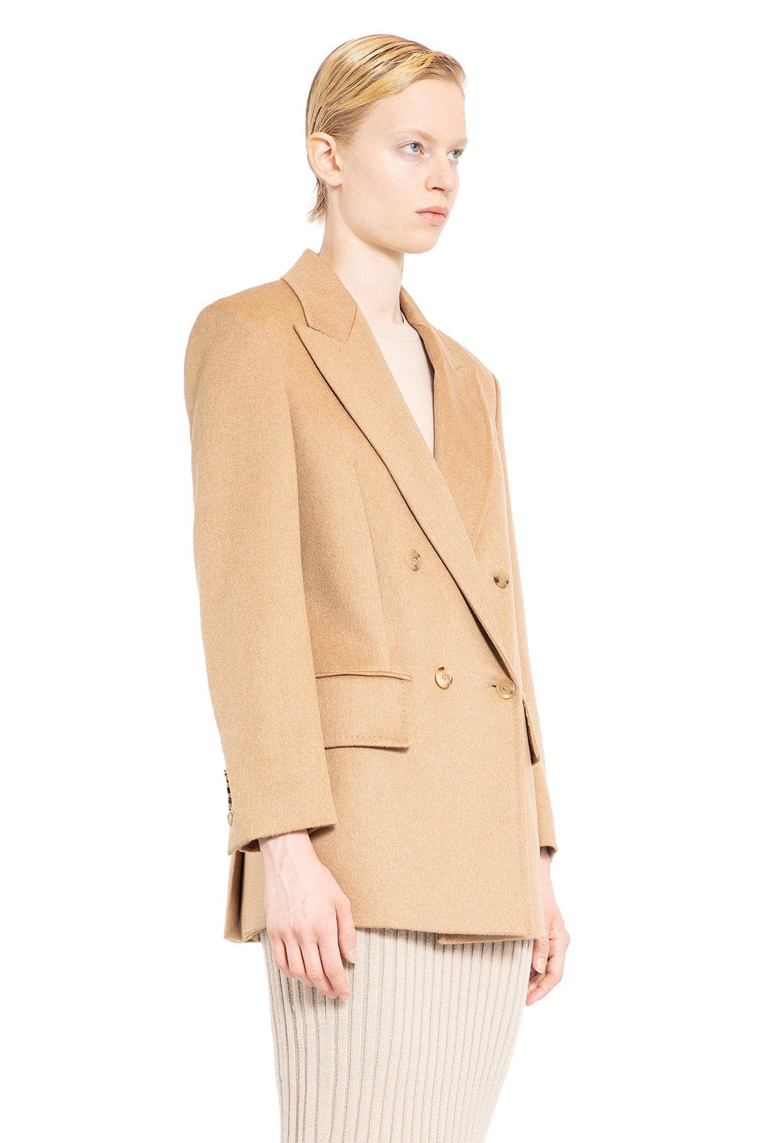 MAX MARA WOMAN BEIGE BLAZERS