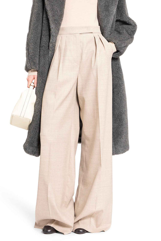 MAX MARA WOMAN BEIGE TROUSERS