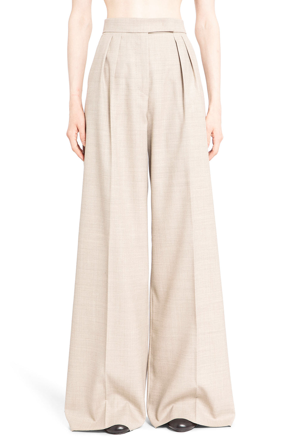 MAX MARA WOMAN BEIGE TROUSERS