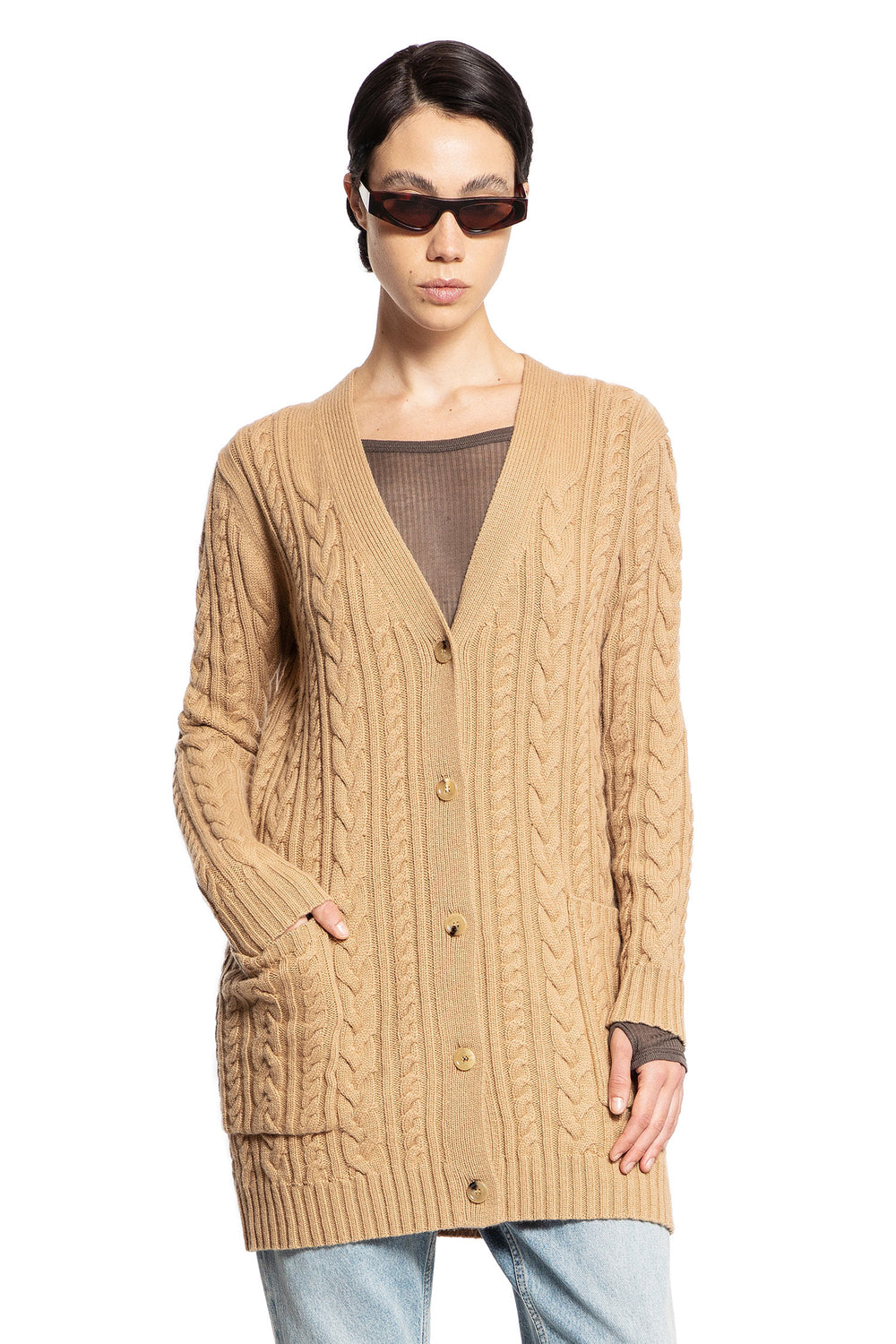 MAX MARA WOMAN BEIGE KNITWEAR