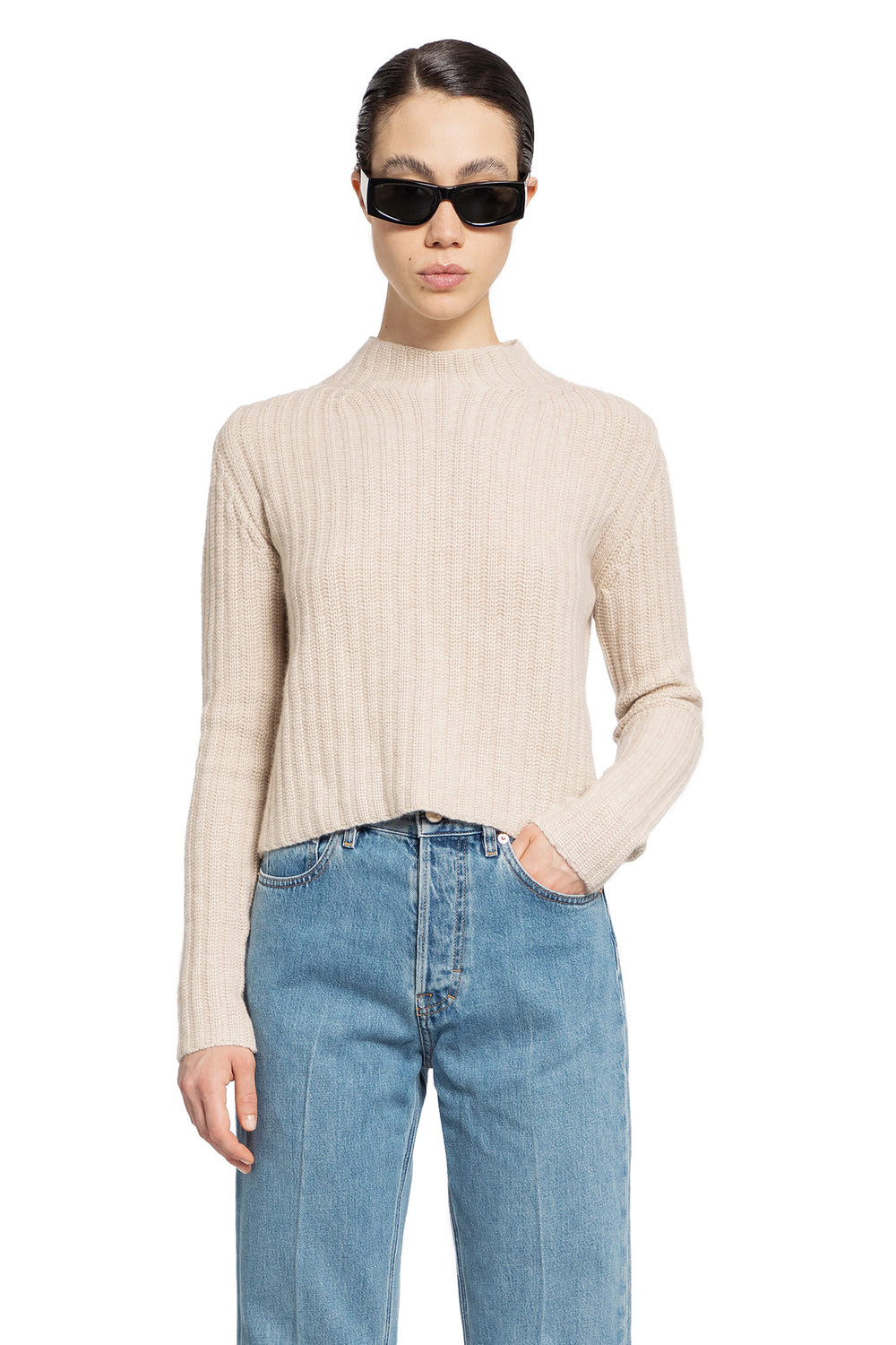 MAX MARA WOMAN BEIGE KNITWEAR