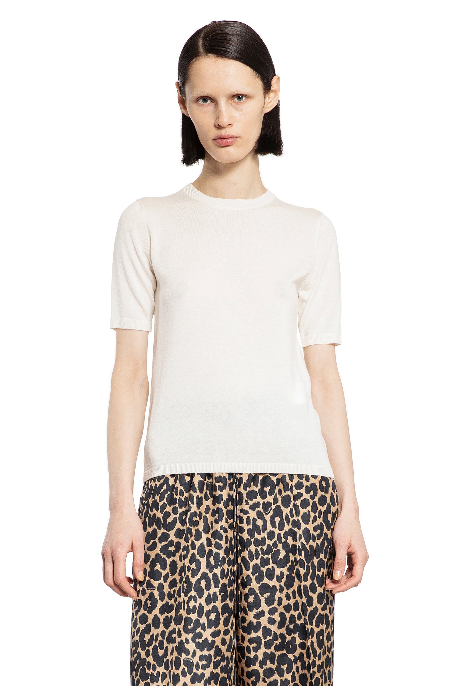 MAX MARA WOMAN WHITE T-SHIRTS & TANK TOPS