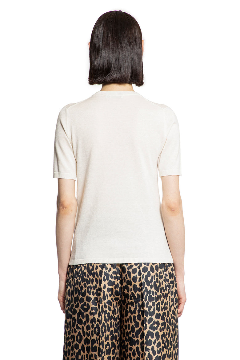 MAX MARA WOMAN WHITE T-SHIRTS & TANK TOPS