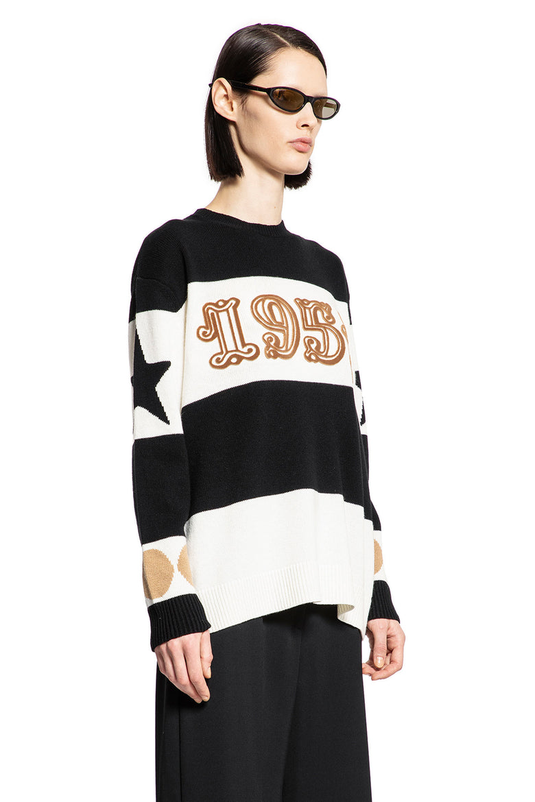 MAX MARA WOMAN BLACK&WHITE KNITWEAR