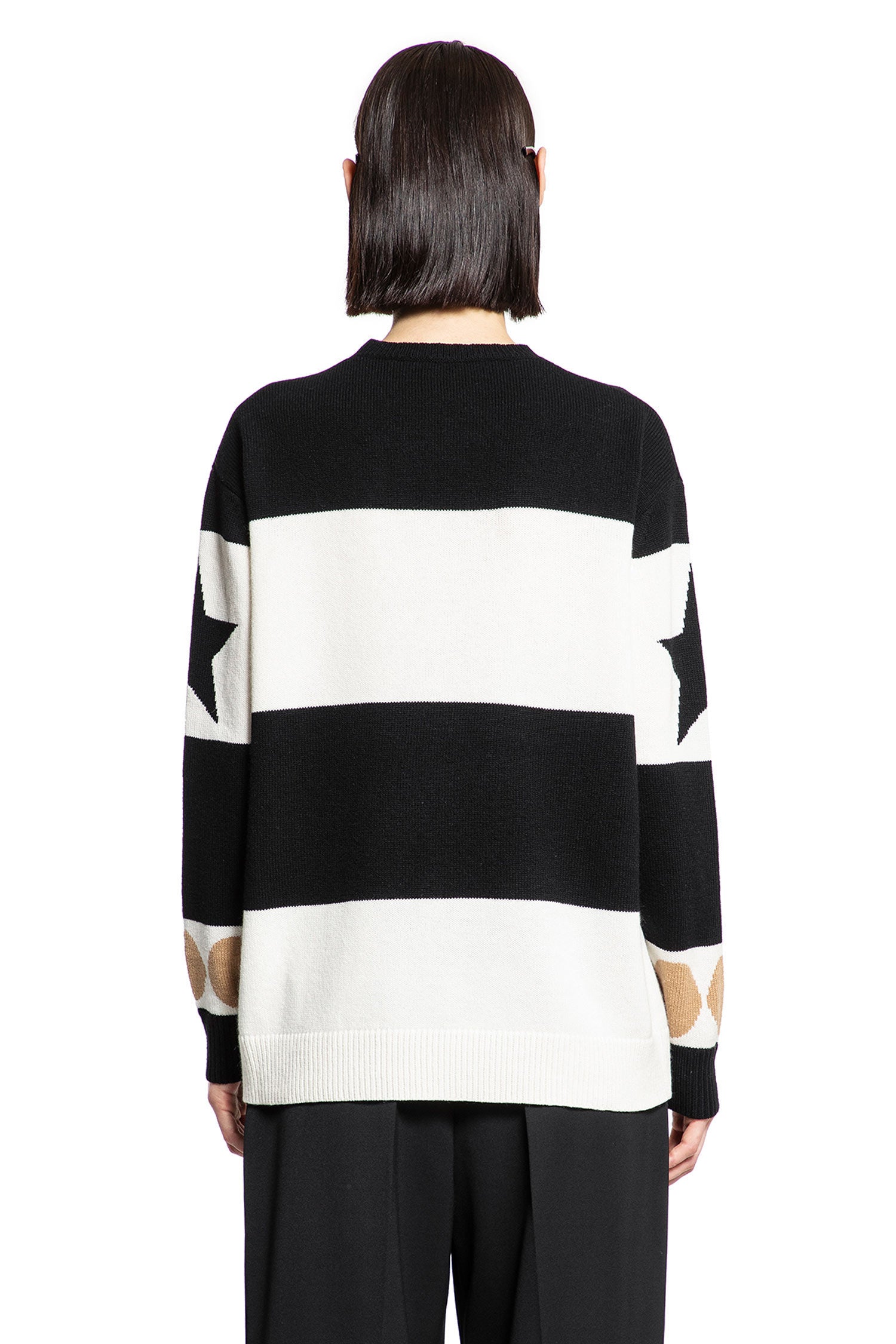 MAX MARA WOMAN BLACK&WHITE KNITWEAR