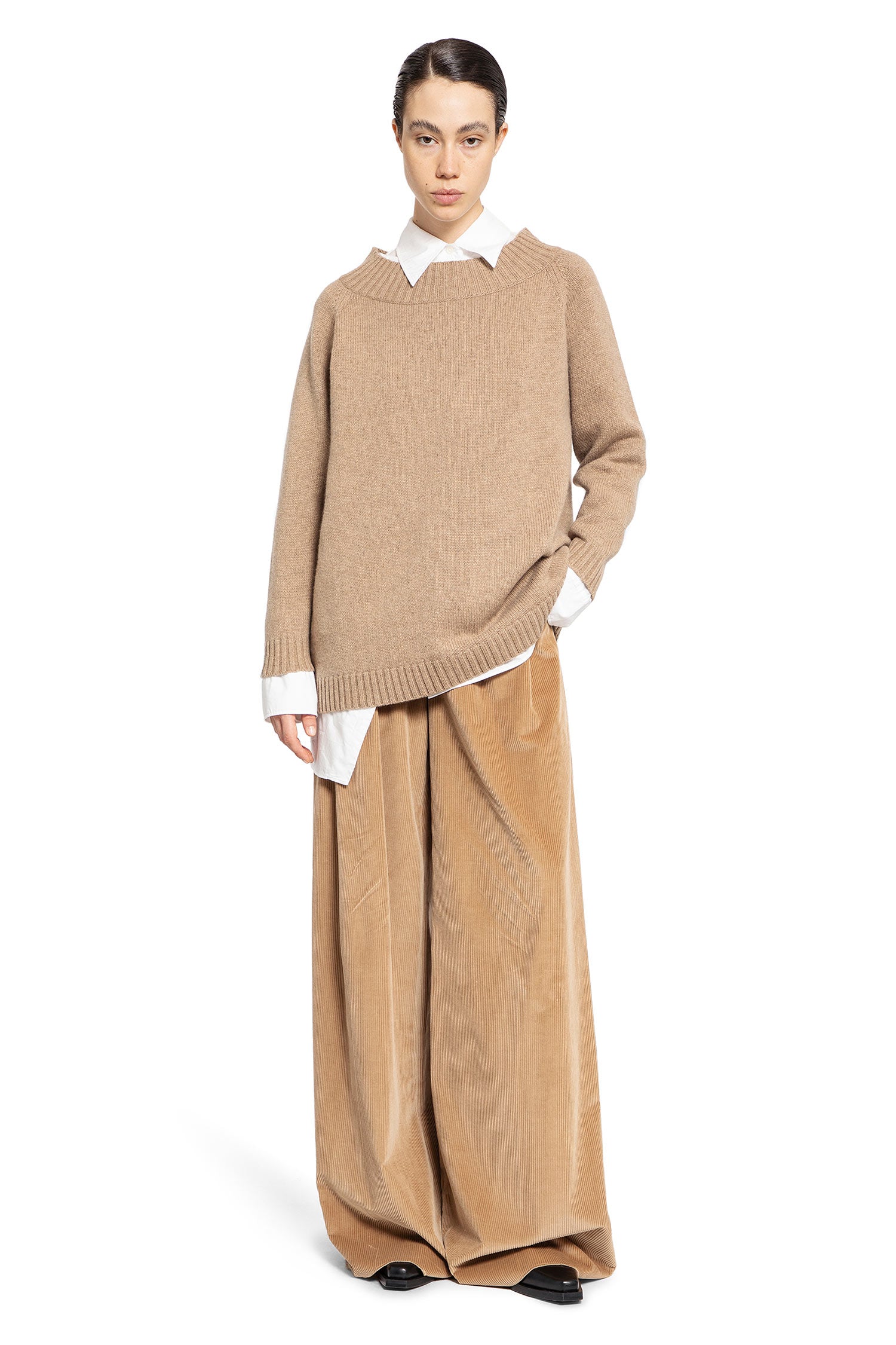 MAX MARA WOMAN BEIGE KNITWEAR